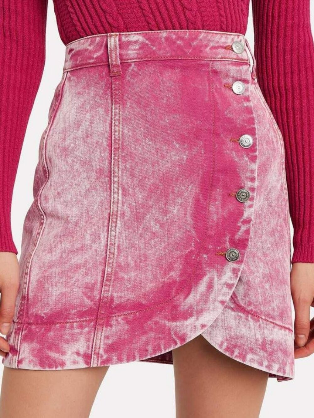 Ganni Intermix Washed Demin Skirt.  SZ 40